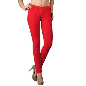 Ag Adriano Goldschmied the Stilt Cigarette Leg Red Orange Pants 27